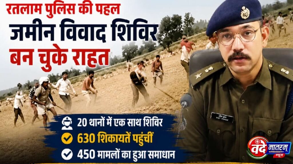 Ratlam Police's initiative : 630 जमीन विवाद की शिकायतें, 450 केस का निराकरण 1 Ratlam Police