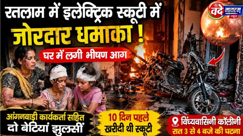 Explosion in a scooter in Ratlam