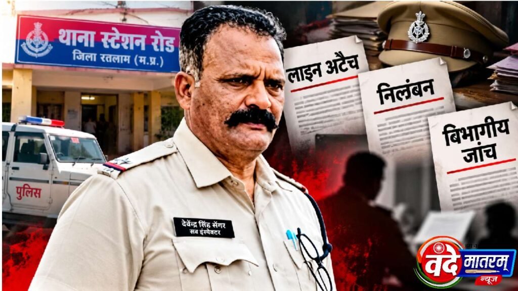 Ratlam : SI सेंगर पर गिरी गाज, सस्पेंड के बाद अब विभागीय जांच 1 Action taken against SI Sengar in Ratlam