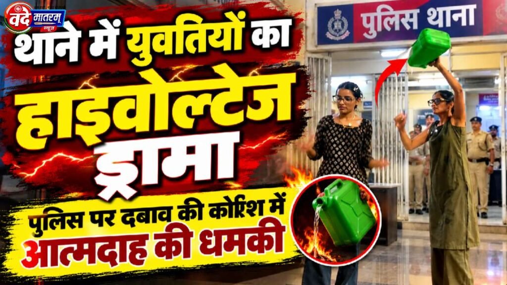 Ratlam : थाने में ड्रामा, भाजपा नेता ने बनाया वीडियो और युवतियों ने डाला ज्वलंतशील पदार्थ 1 Drama at the Ratlam police station